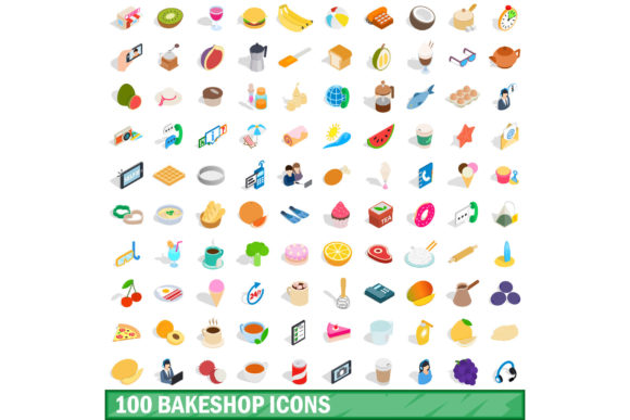 100 Bakeshop Icons Set: A Strategic Asset for Branding, Communication, and Visual Identity