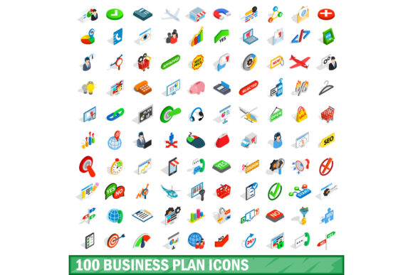 100 Business Plan Icons Set: Creative Applications