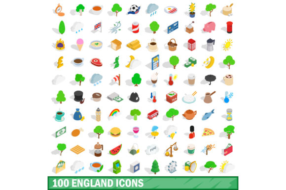 100 England Icons Set: A Practical Resource for Creatives, Educators, and Business Owners