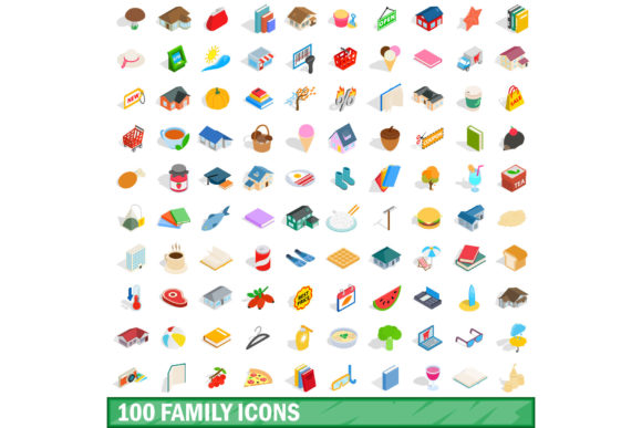 100 Family Icons Set, Isometric 3d Style: A Practical Visual Solution for Modern Communication