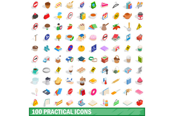 100 Practical Icons Set: A Versatile Visual Toolkit for Everyday Communication