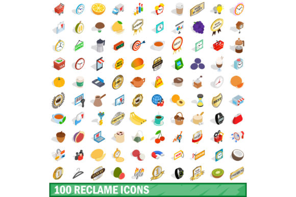 100 Reclame Icons Set for Clearer Visual Communication