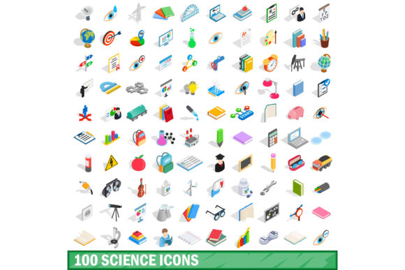 100 Science Icons Set: Visual Assets for Modern Design