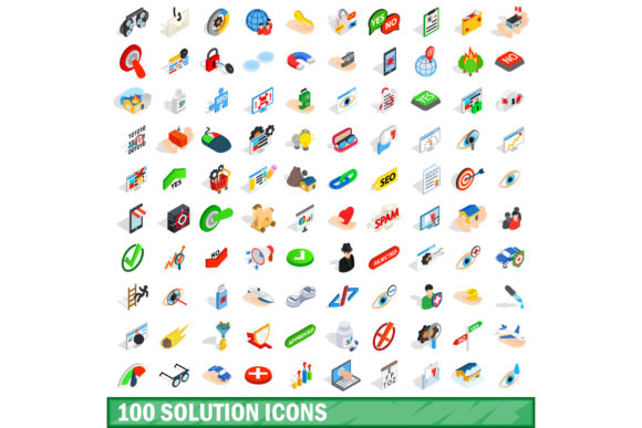 100 Solution Icons Set for Clearer Communication