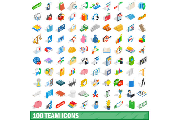 100 Team Icons Set, Isometric 3D Style: A Practical Resource for Modern Visual Communication