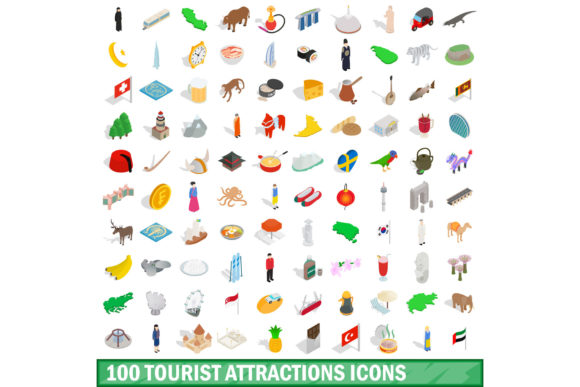 100 Tourist Attractions Icons Set: A Practical Guide for Travel and Design Professionals
