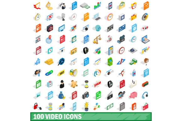 100 Video Icons Set, Isometric 3d Style: A Practical Resource for Modern Visual Workflows