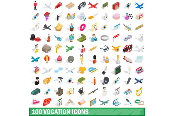 100 Vocation Icons Set