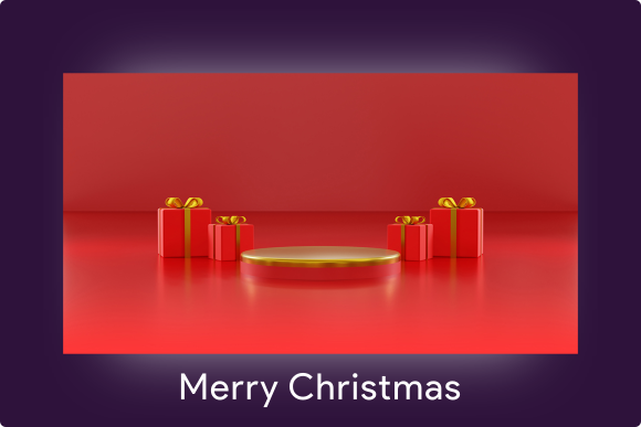 3D Product Podium Merry Christmas: A Festive Display Typeface