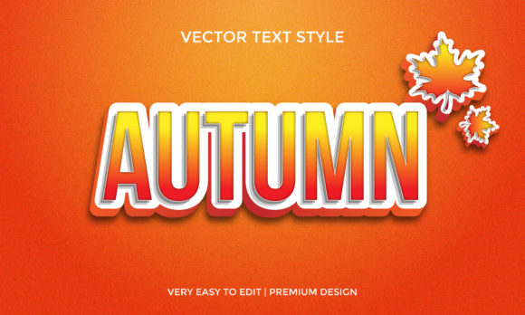 Autumn 3D Editable Text Effect for Seasonal Designs