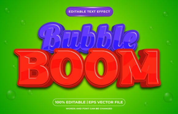 Bubble Boom 3D Editable Text Effect