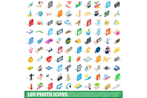 Evaluating the 100 Photo Icons Set in Isometric 3D Style for Your Projects