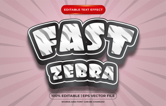 Fast Zebra 3d Editable Text Effect: Eye-Catching Design Without the Heavy Lifting