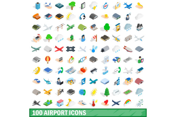 How the 100 Airport Icons Set Streamlines Visual Communication in Travel and Logistics Projects