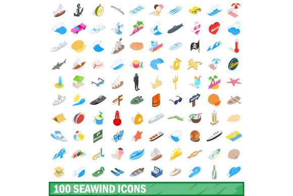 The 100 Seawind Icons Set: A Visual Design System for Maritime, Coastal, and Nautical Storytelling
