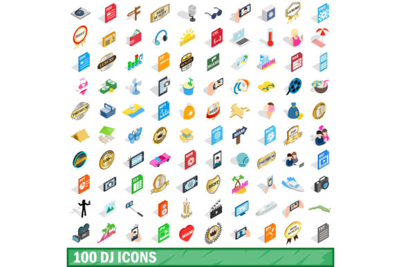 The Impact of a 100 Dj Icons Set, Isometric 3d Style on Modern Audio Design
