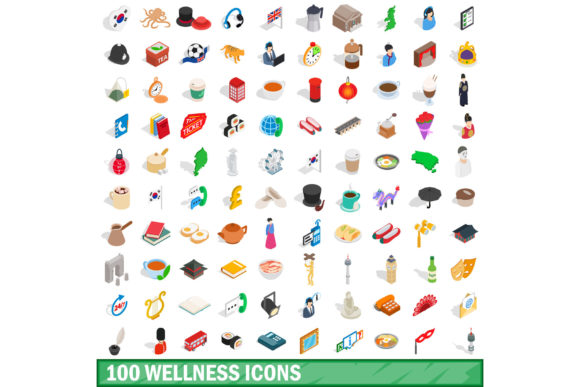 The Visual Vocabulary of Well-Being: Decoding the 100 Wellness Icons Set