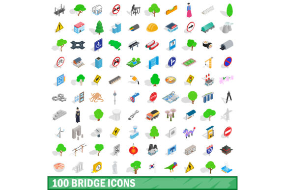 Understanding the 100 Bridge Icons Set in Isometric 3D Style