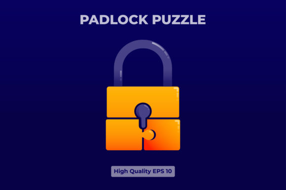 Using the Yellow Padlock Puzzle Icon Illustration in Your Digital Workflow