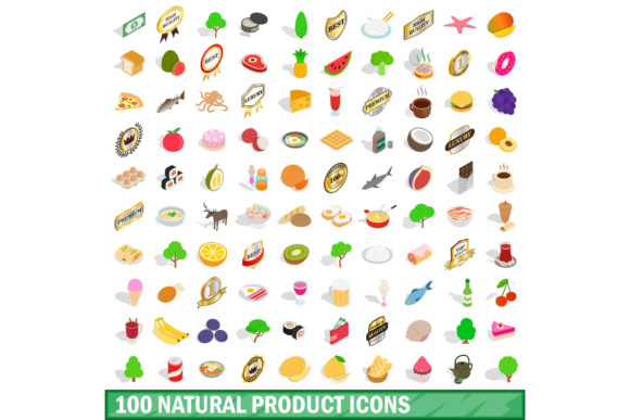 Why a 100 Natural Product Icons Set in Isometric Style Could Be Your Next Design Asset
